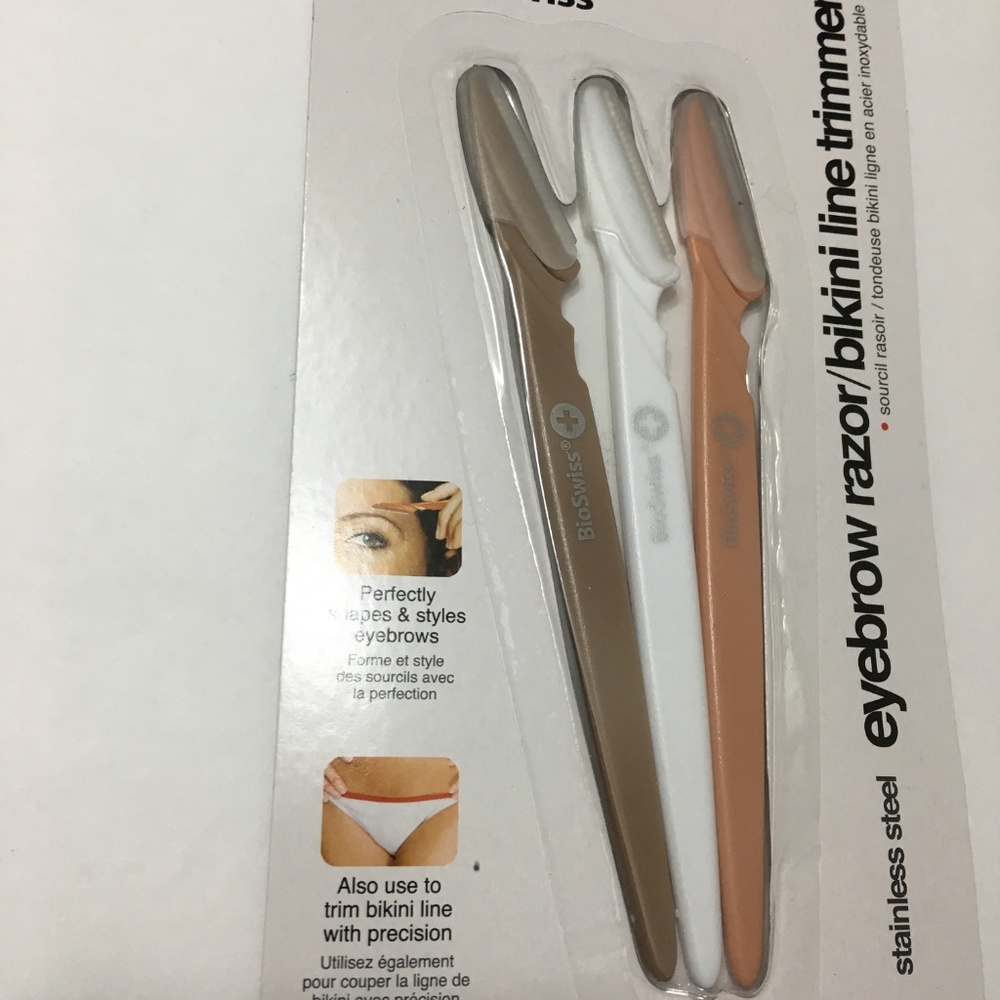 Two (2) Packs BioSwiss Eyebrow/Bikini Razors